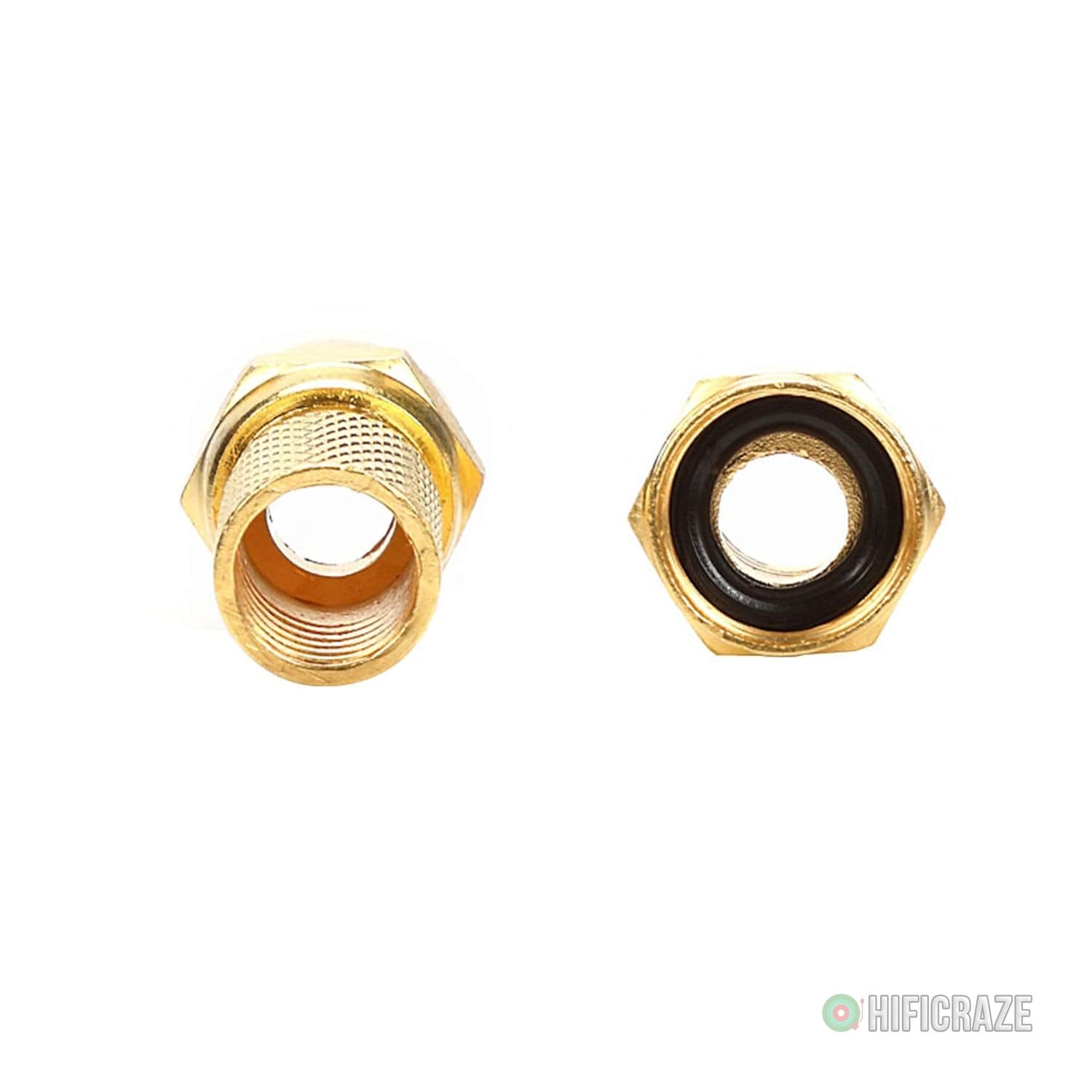 F-Type Coaxial Cable Twist on Connector, Full Copper Gold Plated RG6 Coaxial Cable Male Twist-on Adapter (Pack of 10) 5 F-Type Coaxial Cable Twist on Connector, Full Copper Gold Plated RG6 Coaxial Cable Male Twist-on Adapter (Pack of 10) - Image 5