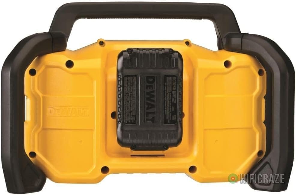 DEWALT 12V/20V MAX Portable Bluetooth Radio, Cordless, 100 ft Range, 3.5” Subwoofers, Jobsite (DCR028B) - Image 4