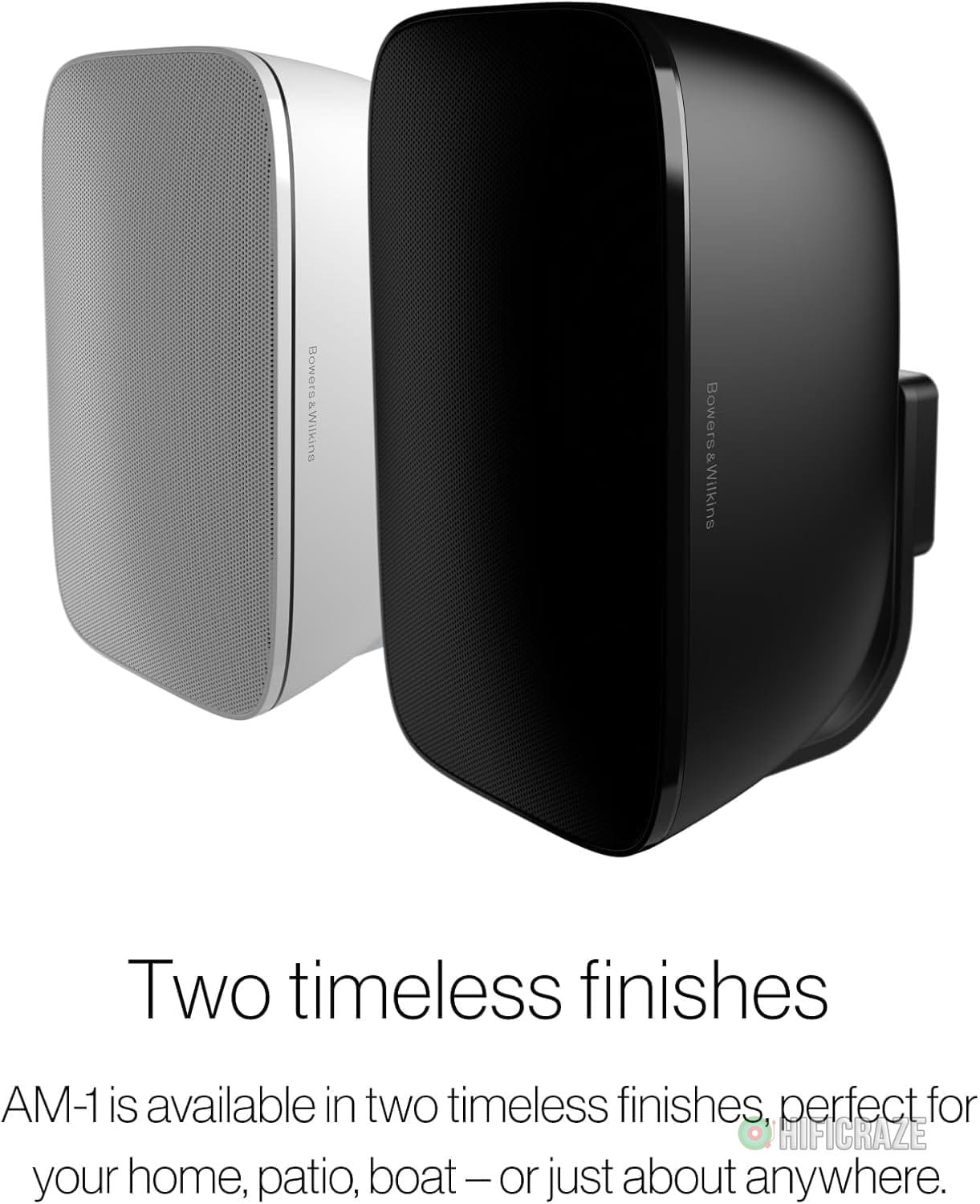 Bowers & Wilkins AM-1 Architectural Monitor Weather-Resistant Loudspeaker for Patio, Garden, or Poolside, 1" Aluminum-Dome Tweeter, 5" Glassfibre Cone Midrange & Auxiliary Bass Radiator (Pair, Black) - Image 6