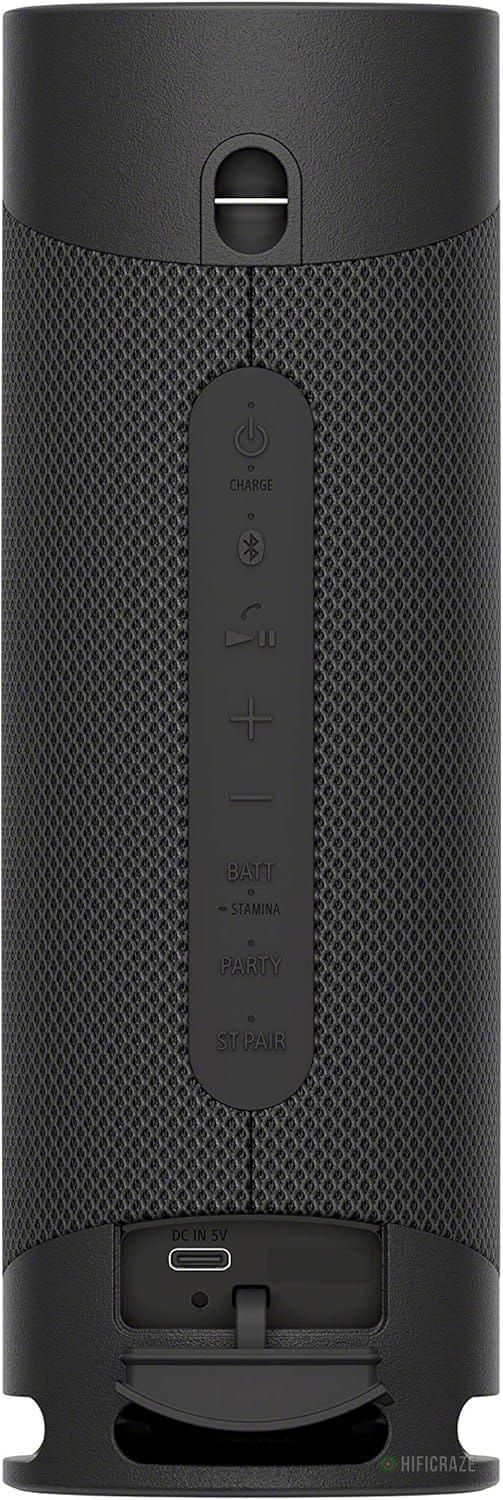 Sony SRS-XB23 EXTRA BASS Wireless Bluetooth Portable Lightweight Travel Speaker, IP67 Waterproof & Durable for Outdoor, 12 Hour Battery, USB Type-C, Removable Strap and Speakerphone, Black - Image 4