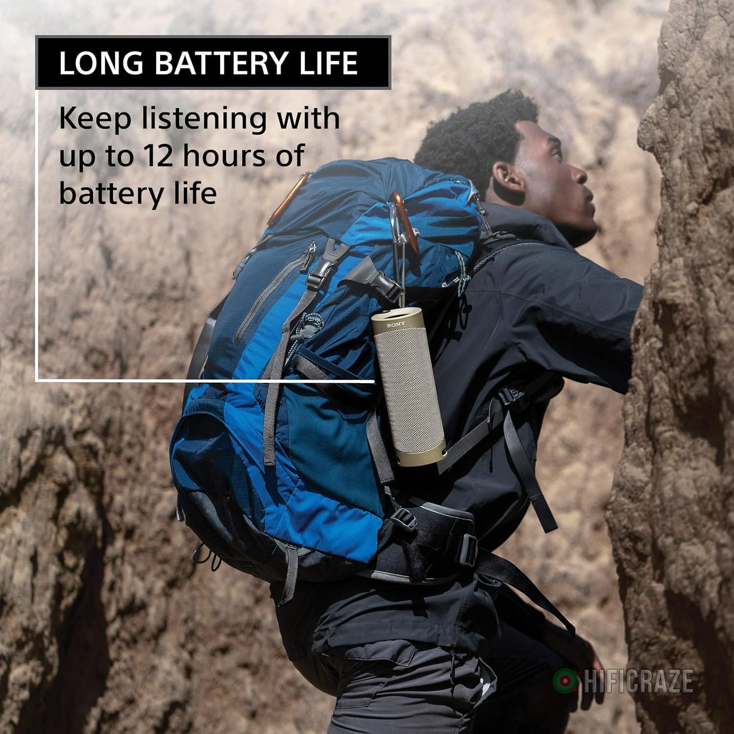 Sony SRS-XB23 EXTRA BASS Wireless Bluetooth Portable Lightweight Travel Speaker, IP67 Waterproof & Durable for Outdoor, 12 Hour Battery, USB Type-C, Removable Strap and Speakerphone, Black - Image 8