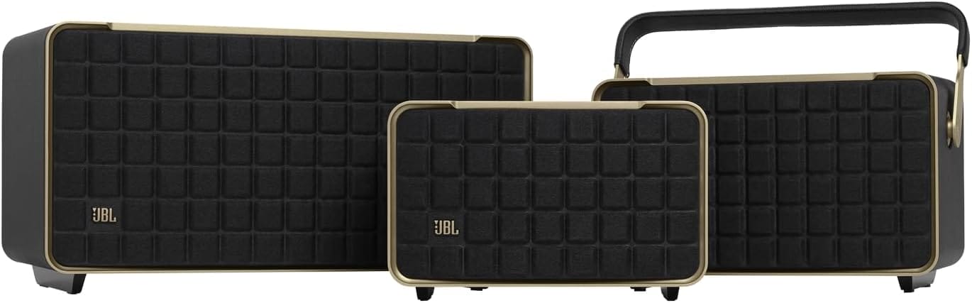 JBL Authentics 300 - Retro Style Wireless Bluetooth/WiFi Home Speaker, Built in Battery (4800mAh), Music Streaming Services via Built-in Wi-Fi, Built in Alexa and Google Assistant (Black/Gold) 8 JBL Authentics 300 - Retro Style Wireless Bluetooth/WiFi Home Speaker, Built in Battery (4800mAh), Music Streaming Services via Built-in Wi-Fi, Built in Alexa and Google Assistant (Black/Gold) - Image 8
