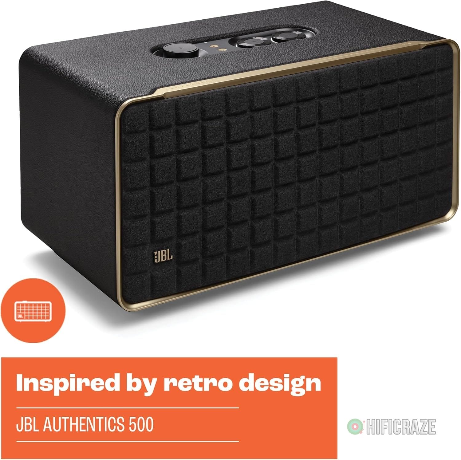 JBL Authentics 500 - Retro Style Home Speaker with Bluetooth, Voice Control, and Dolby Atmos, Multi Room Playback, Built in Alexa and Google Assistant, Automatic self tuning 3 JBL Authentics 500 - Retro Style Home Speaker with Bluetooth, Voice Control, and Dolby Atmos, Multi Room Playback, Built in Alexa and Google Assistant, Automatic self tuning - Image 3