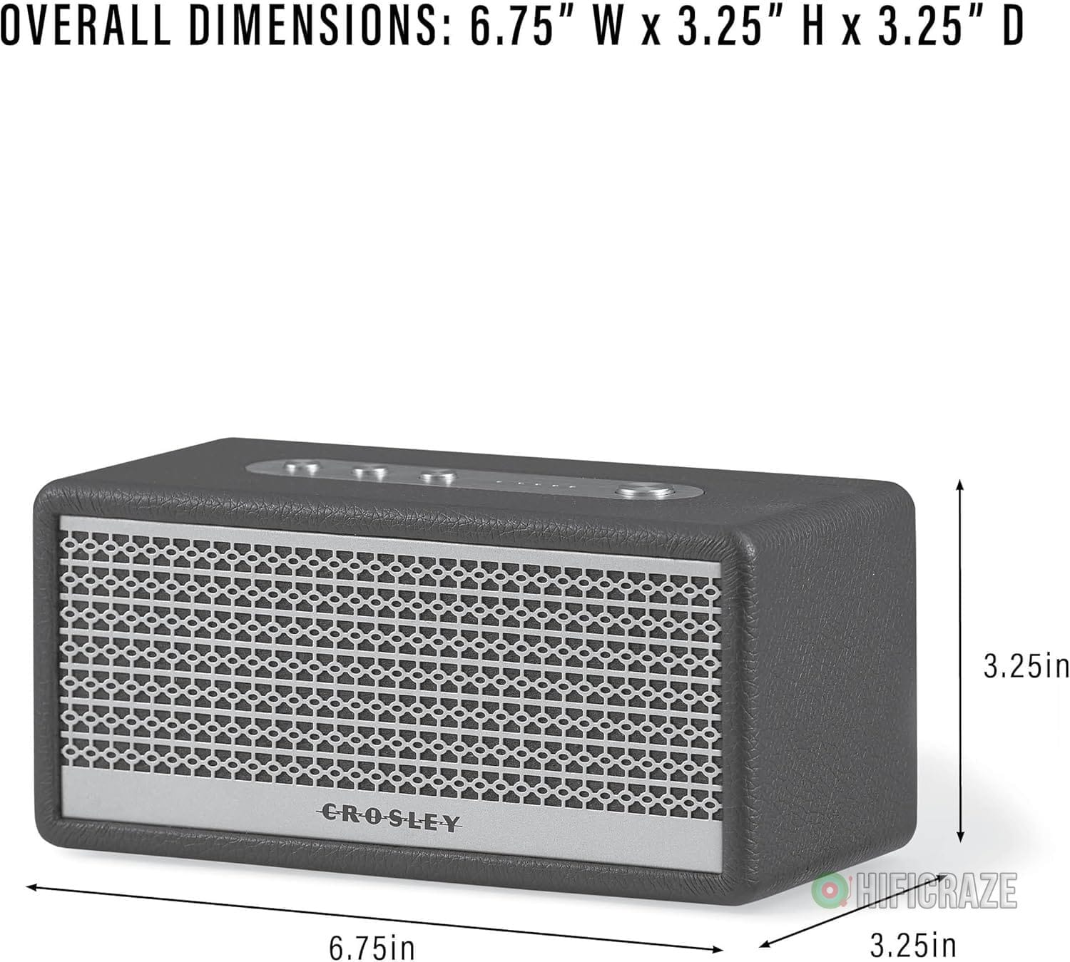 Crosley CR3113A-BK Montero Small Portable Rechargeable Bluetooth Speaker, Black 12 Crosley CR3113A-BK Montero Small Portable Rechargeable Bluetooth Speaker, Black - Image 12