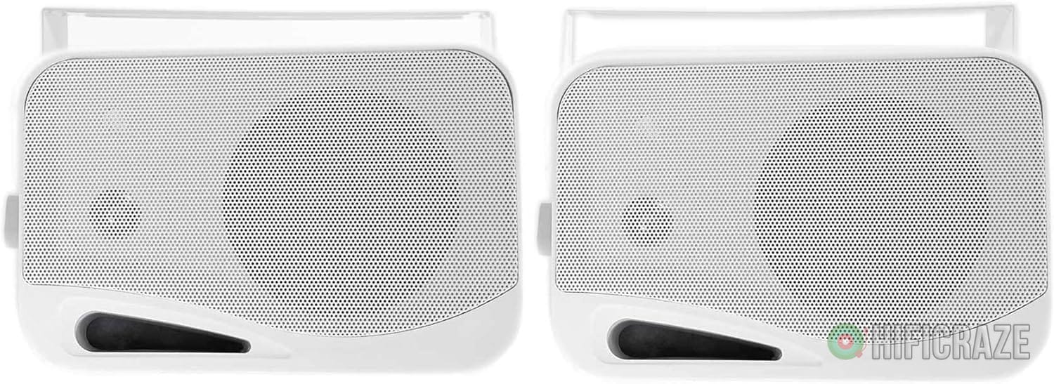Rockville HP4S Pair 360W 4" Outdoor/Indoor Speakers 4 Ohm, Weather-Resistant, Swivel Brackets, 4" Woofer + 1/2" Tweeter, for Home Theater and Patio 3 Rockville HP4S Pair 360W 4" Outdoor/Indoor Speakers 4 Ohm, Weather-Resistant, Swivel Brackets, 4" Woofer + 1/2" Tweeter, for Home Theater and Patio - Image 3