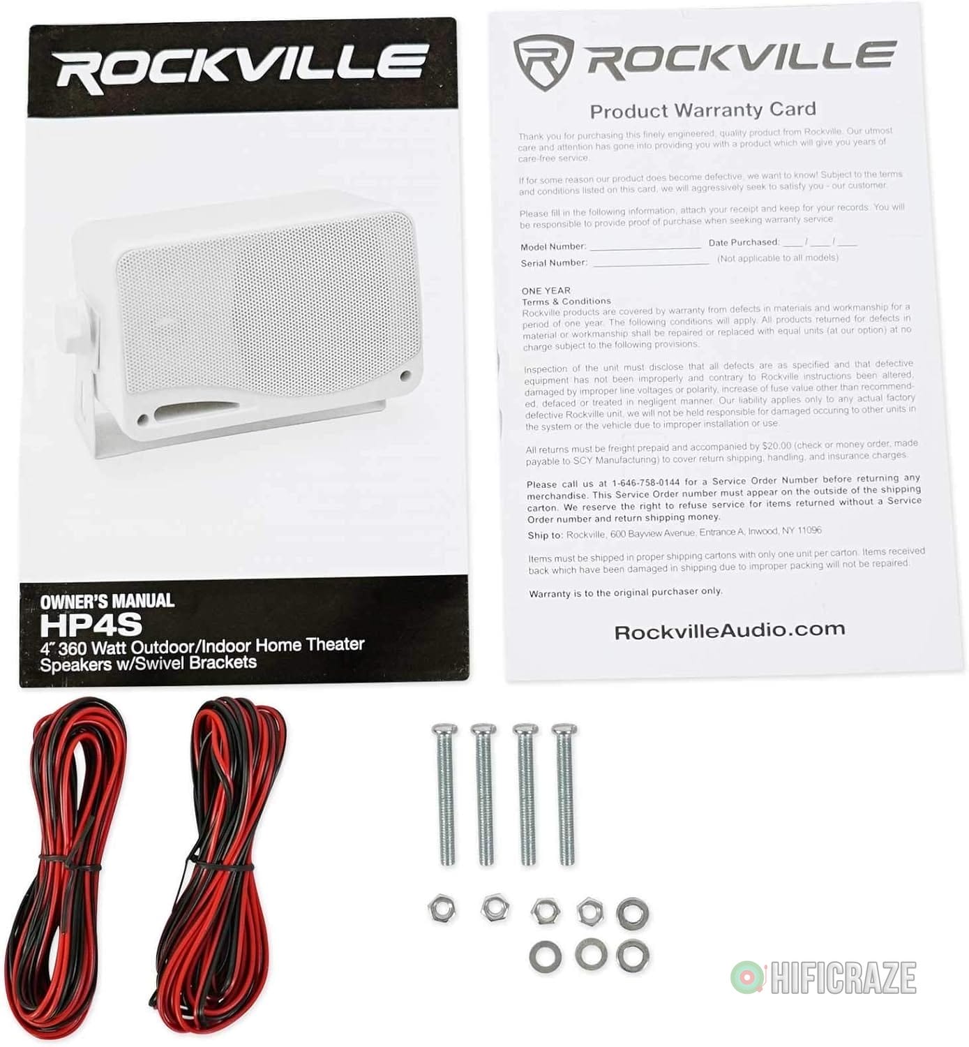 Rockville HP4S Pair 360W 4" Outdoor/Indoor Speakers 4 Ohm, Weather-Resistant, Swivel Brackets, 4" Woofer + 1/2" Tweeter, for Home Theater and Patio 7 Rockville HP4S Pair 360W 4" Outdoor/Indoor Speakers 4 Ohm, Weather-Resistant, Swivel Brackets, 4" Woofer + 1/2" Tweeter, for Home Theater and Patio - Image 7