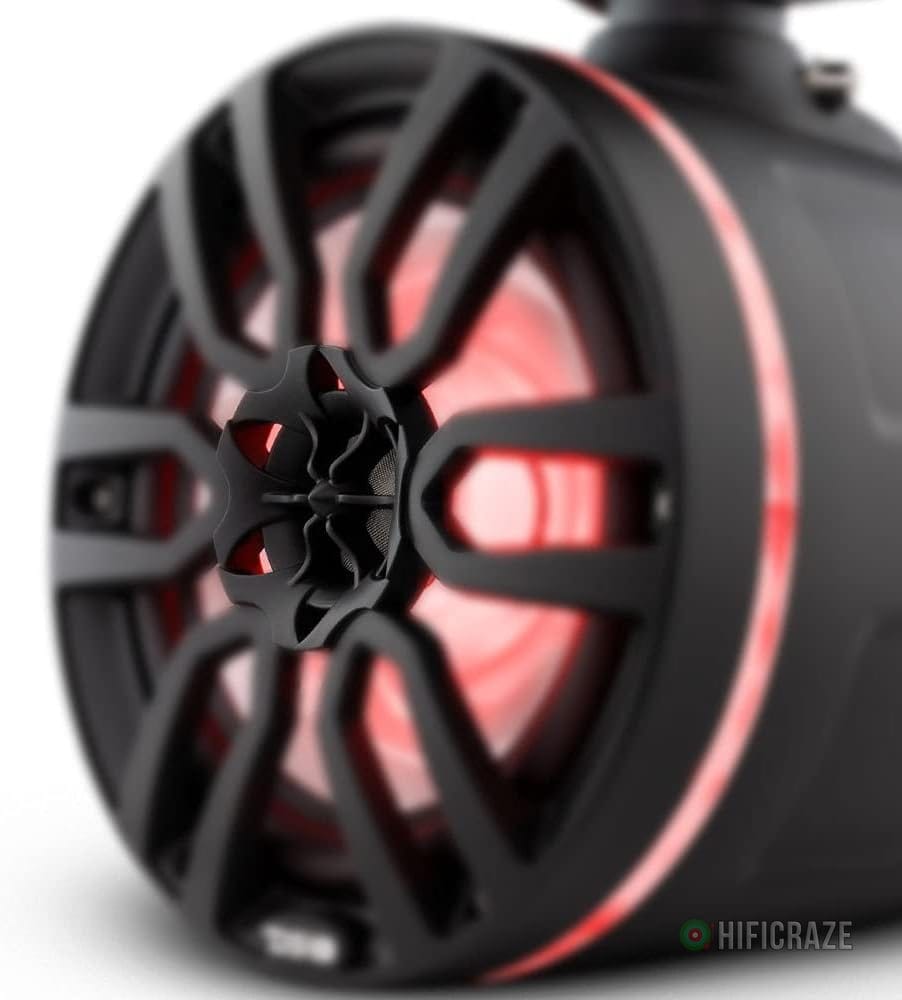 DS18 NXL-X8TP/BK Hydro 8" Marine Water Resistant Wakeboard Towers Speakers with Integrated RGB LED Lights - 375 W Max 125 W RMS 4 Ohms - Great for Boats Motorsports Jeep ATV & UTV - Pair (Renewed) - Image 4