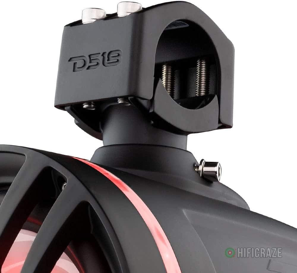 DS18 NXL-X8TP/BK Hydro 8" Marine Water Resistant Wakeboard Towers Speakers with Integrated RGB LED Lights - 375 W Max 125 W RMS 4 Ohms - Great for Boats Motorsports Jeep ATV & UTV - Pair (Renewed) - Image 5