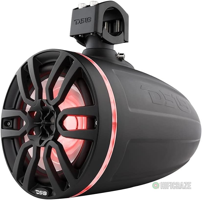 DS18 NXL-X8TP/BK Hydro 8" Marine Water Resistant Wakeboard Towers Speakers with Integrated RGB LED Lights - 375 W Max 125 W RMS 4 Ohms - Great for Boats Motorsports Jeep ATV & UTV - Pair (Renewed) - Image 6