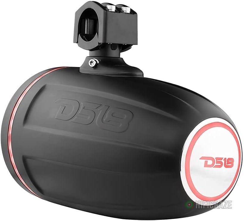DS18 NXL-X8TP/BK Hydro 8" Marine Water Resistant Wakeboard Towers Speakers with Integrated RGB LED Lights - 375 W Max 125 W RMS 4 Ohms - Great for Boats Motorsports Jeep ATV & UTV - Pair (Renewed) - Image 8