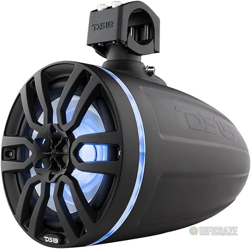 DS18 NXL-X8TP/BK Hydro 8" Marine Water Resistant Wakeboard Towers Speakers with Integrated RGB LED Lights - 375 W Max 125 W RMS 4 Ohms - Great for Boats Motorsports Jeep ATV & UTV - Pair (Renewed) - Image 9