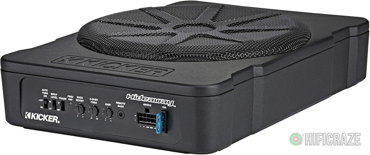 KICKER 46HS10 Hideaway Compact Powered Subwoofer, 10-Inch 5 KICKER 46HS10 Hideaway Compact Powered Subwoofer, 10-Inch - Image 5