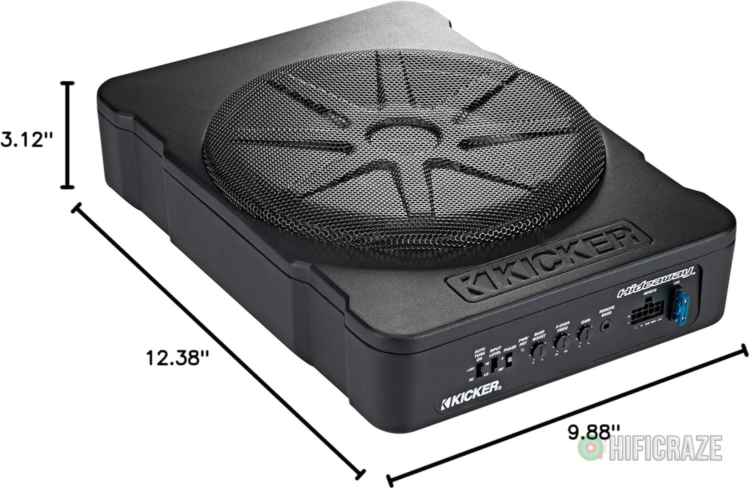 KICKER 46HS10 Hideaway Compact Powered Subwoofer, 10-Inch 10 KICKER 46HS10 Hideaway Compact Powered Subwoofer, 10-Inch - Image 10