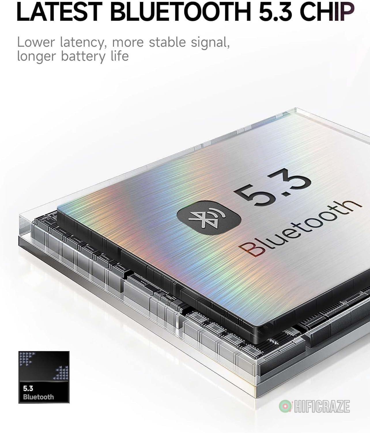 Picun B8 Bluetooth Headphones, 120H Playtime Headphone Wireless Bluetooth with 3 EQ Modes, Low Latency, Hands-Free Calls, Over Ear Headphones for Travel Home Office Cellphone PC Black 6 Picun B8 Bluetooth Headphones, 120H Playtime Headphone Wireless Bluetooth with 3 EQ Modes, Low Latency, Hands-Free Calls, Over Ear Headphones for Travel Home Office Cellphone PC Black - Image 6