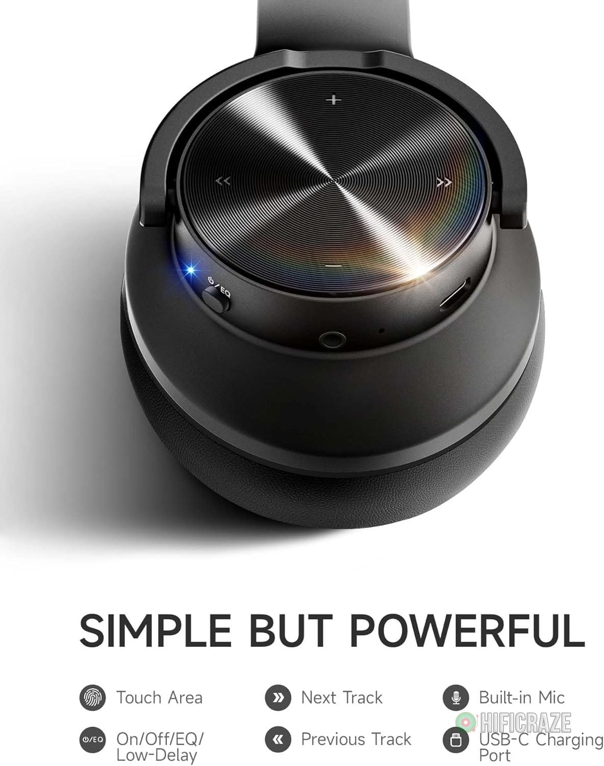 Picun B8 Bluetooth Headphones, 120H Playtime Headphone Wireless Bluetooth with 3 EQ Modes, Low Latency, Hands-Free Calls, Over Ear Headphones for Travel Home Office Cellphone PC Black 7 Picun B8 Bluetooth Headphones, 120H Playtime Headphone Wireless Bluetooth with 3 EQ Modes, Low Latency, Hands-Free Calls, Over Ear Headphones for Travel Home Office Cellphone PC Black - Image 7