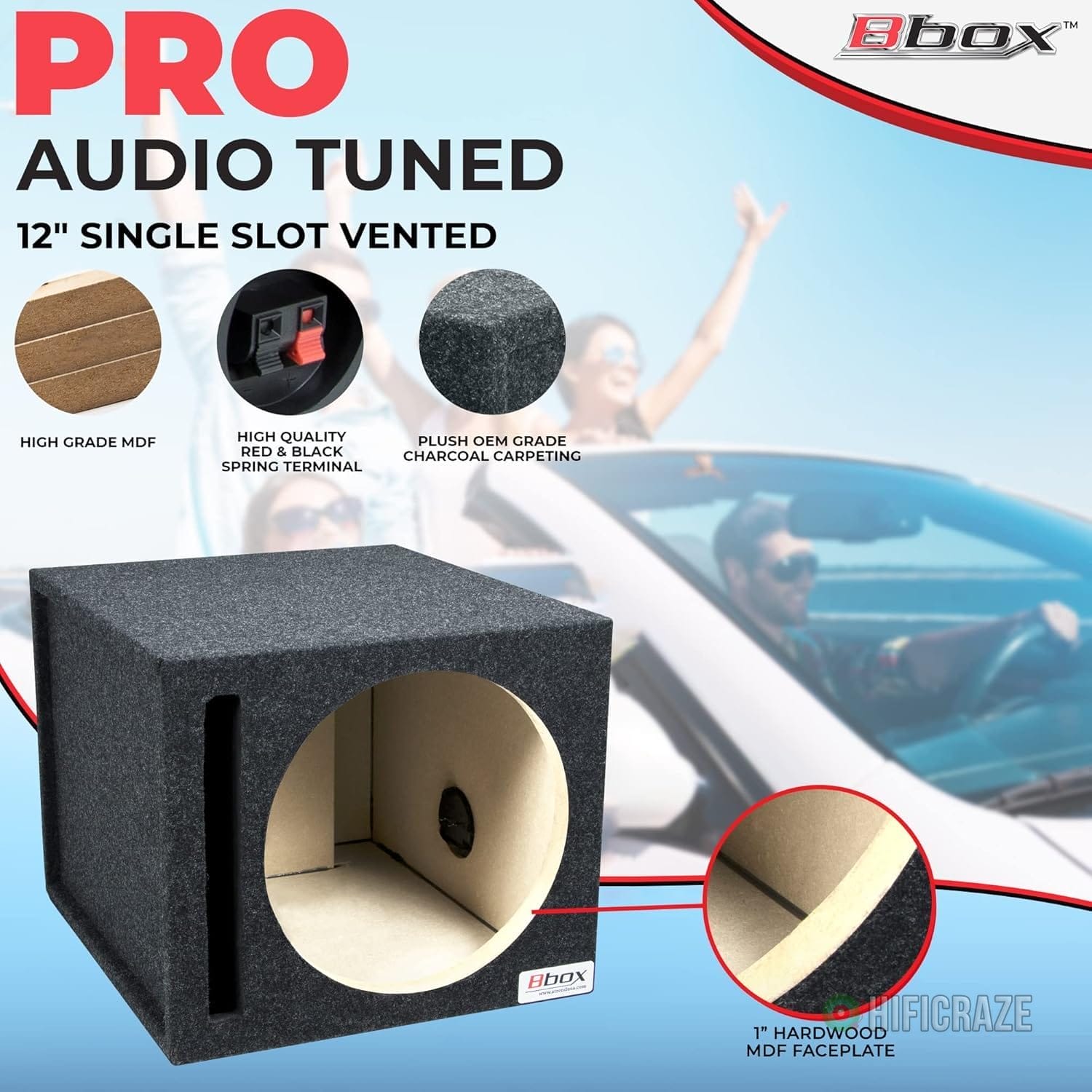 Atrend Bbox 12SVSC Single Vented 12 Inch Subwoofer Box - Premium Subwoofer Box Improves Audio Quality, Sound & Bass - Car Subwoofer Boxes & Enclosures with Nickel Finish Terminals 3 Atrend Bbox 12SVSC Single Vented 12 Inch Subwoofer Box - Premium Subwoofer Box Improves Audio Quality, Sound & Bass - Car Subwoofer Boxes & Enclosures with Nickel Finish Terminals - Image 3