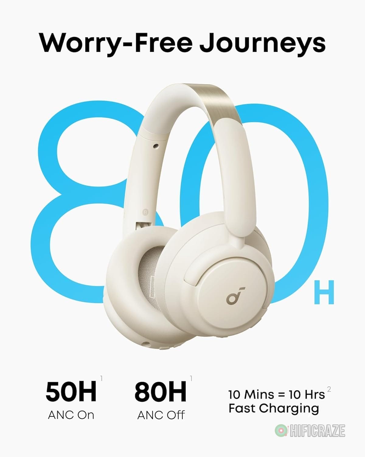 Soundcore Q30 by Anker, Hybrid Active Noise Cancelling Headphones, Multiple Modes, Hi-Res Audio, Custom EQ via App, 50H Playtime, Comfortable Fit, Bluetooth, Multipoint Connection - Image 4