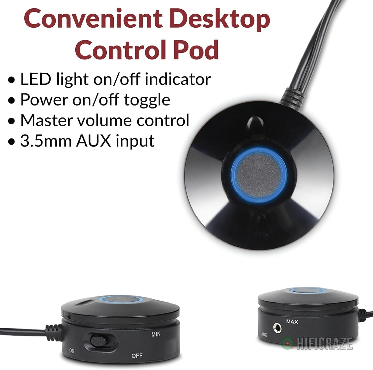 Cyber Acoustics CA-3090 2.1 Speaker System with Subwoofer with 18W of Power – Easy Setup and Convenient Controls, Great for Music, Movies, and Gaming 3 Cyber Acoustics CA-3090 2.1 Speaker System with Subwoofer with 18W of Power – Easy Setup and Convenient Controls, Great for Music, Movies, and Gaming - Image 3