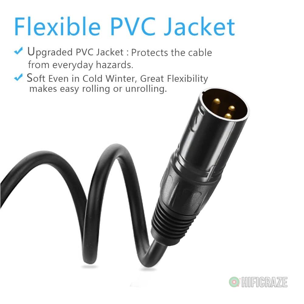 25 ft Flexible DMX Cable, JLPOW Gold-Plated 3 Pin Signal XLR Male to Female DMX Cable Wire, Best for DJ Stage Lighting Moving Head Lights Par Light (4 Pack) - Image 2