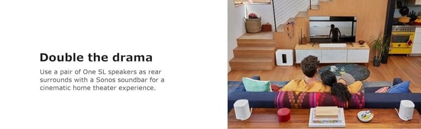 Sonos One SL (2019) - Black 11 Double the drama