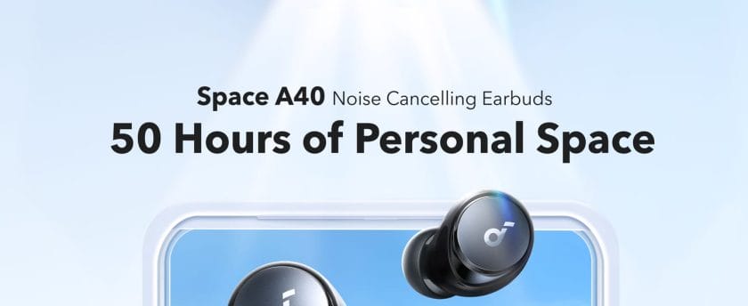 Space A40 noise cancelling earbuds，50 hours of personal space