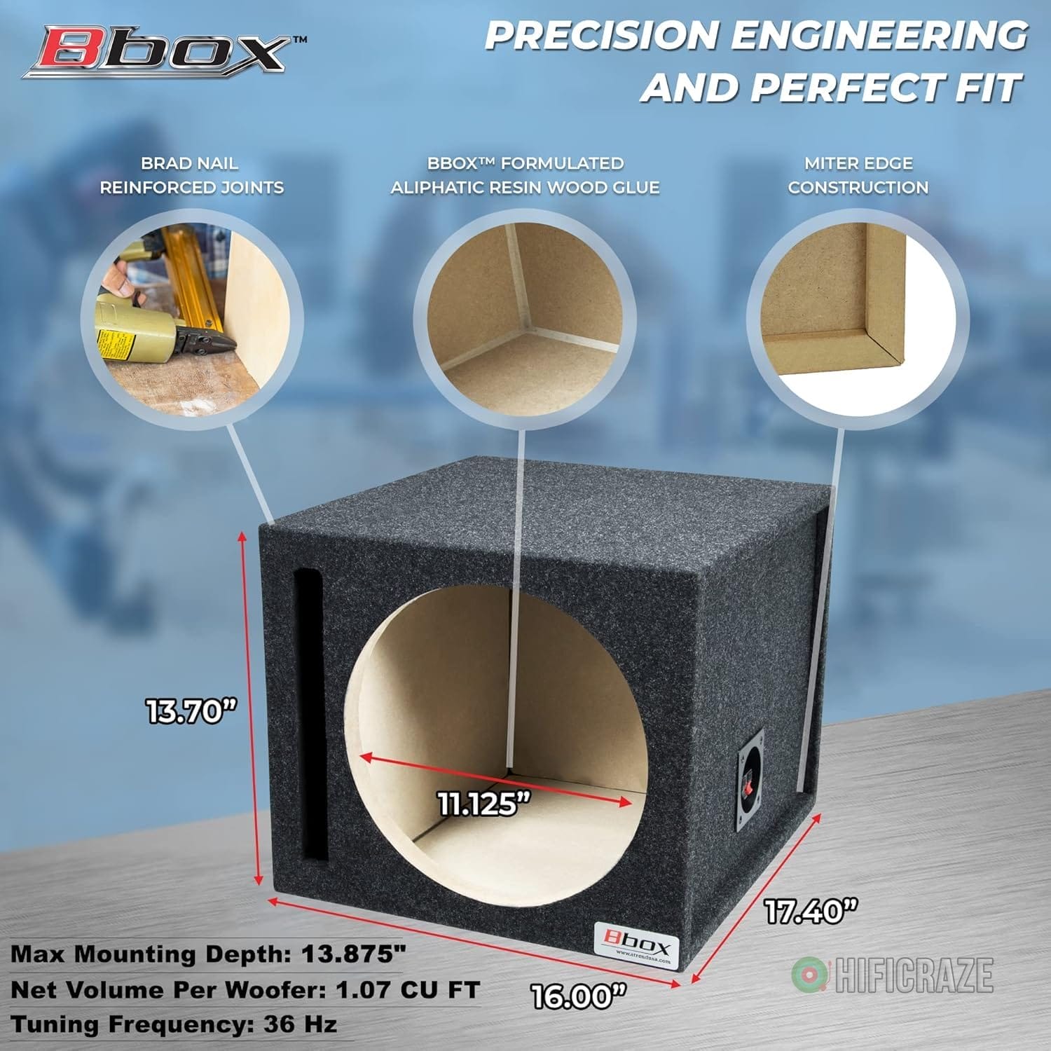 Atrend Bbox 12SVSC Single Vented 12 Inch Subwoofer Box - Premium Subwoofer Box Improves Audio Quality, Sound & Bass - Car Subwoofer Boxes & Enclosures with Nickel Finish Terminals 2 Atrend Bbox 12SVSC Single Vented 12 Inch Subwoofer Box - Premium Subwoofer Box Improves Audio Quality, Sound & Bass - Car Subwoofer Boxes & Enclosures with Nickel Finish Terminals - Image 2