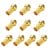 F-Type Coaxial Cable Twist on Connector, Full Copper Gold Plated RG6 Coaxial Cable Male Twist-on Adapter (Pack of 10)