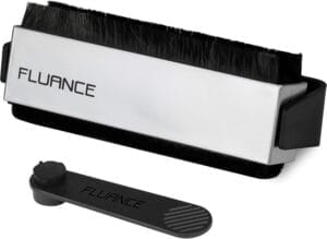 Fluance Vinyl Record & Stylus Cleaning Kit with 2-in-1 Anti-Static Carbon Fiber & Soft Velvet LP Brush and Stylus Brush