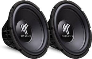 Hifonics Pair of 12 Inch Subwoofers, 800 Watt Max 400 Watt RMS Car & Powersports Speaker, HFX12D4