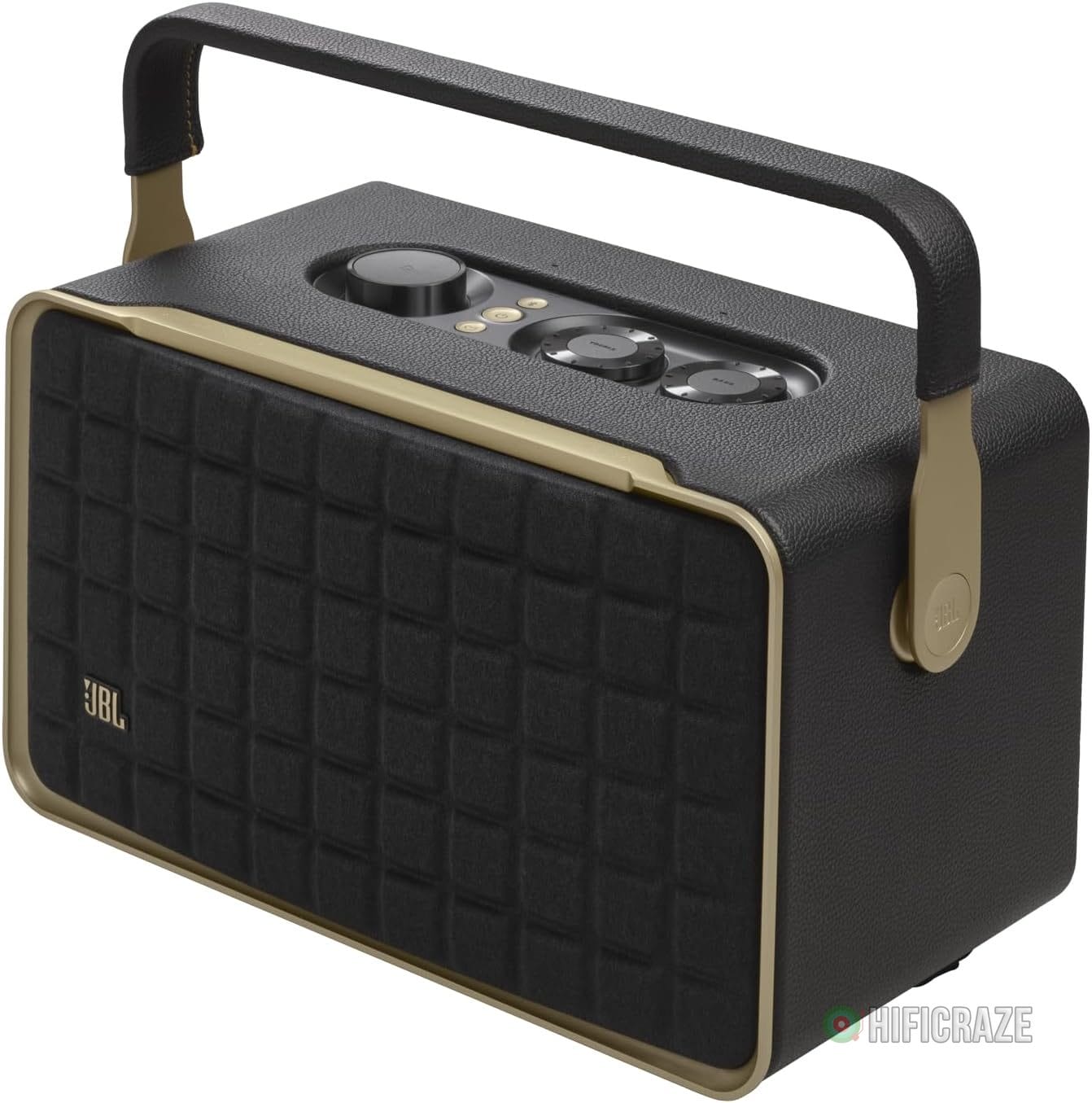 JBL Authentics 300 - Retro Style Wireless Bluetooth/WiFi Home Speaker, Built in Battery (4800mAh), Music Streaming Services via Built-in Wi-Fi, Built in Alexa and Google Assistant (Black/Gold) 1 JBL Authentics 300 - Retro Style Wireless Bluetooth/WiFi Home Speaker, Built in Battery (4800mAh), Music Streaming Services via Built-in Wi-Fi, Built in Alexa and Google Assistant (Black/Gold)