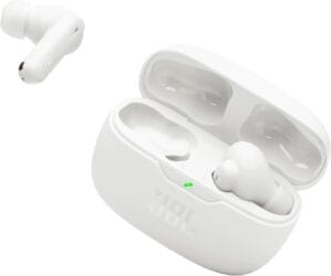 JBL Vibe Beam 2 - True Wireless Noise Cancelling Earbuds Pure Bass Sound & Smart Ambient Technology, 4mics for Crisp, Clear Calls, up to 40Hrs of Playback, IP54 Dust & Water Resistant (White)