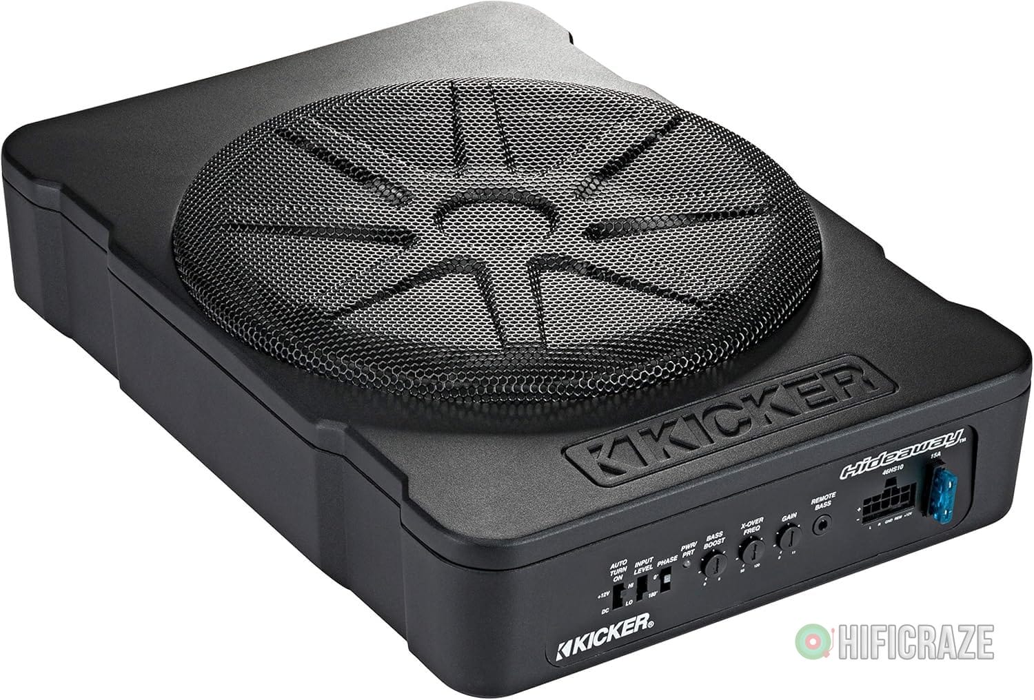 KICKER 46HS10 Hideaway Compact Powered Subwoofer, 10-Inch