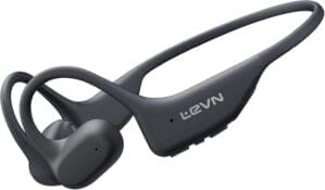 LEVN Open Ear Headphones, Bone Conduction Running Headphones Bluetooth 5.3, 14H Battery Sweatproof & Water-Resistant, Wireless with Built-in Mic for Cycling, Workout, Gift