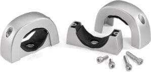 Pioneer UD-ME30CP Tower Speaker Mounting Brackets (Silver, 2 Pack) - Flexible Mounting Options, Fits 1-7/8" to 3" Tubes - for Use with Boats, Watercraft, UTV, ATV, RVs, Golf Carts