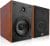 PyleUsa 5.25″ Home Wooden Bookshelf Speakers, 200W Max Power, 1″ Silk Dome Tweeter and Aluminum Voice Coils, Pair, Gold Plated 5 Way Binding Post,Rubber Surrounds,Beautiful Wood Grain Finish- PHQBS52