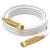 RG6 COAXIAL Cable – Quad Shielded, 8ft / White Non-Oxygen Copper Cable Wire for TV, Internet & More – Flexible Coax Cable Cord