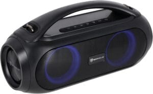 Rockville GO Party MAX BASS Large 70W Portable LED Bluetooth Speaker, Deep Bass, Wireless Link, IPX5 Water Resistant, for Parties and Outdoor Events