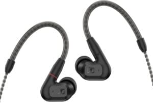 Sennheiser Consumer Audio IE 200 In-Ear Audiophile Headphones - TrueResponse Transducers for Neutral Sound, Impactful Bass, Detachable Braided Cable with Flexible Ear Hooks - Black