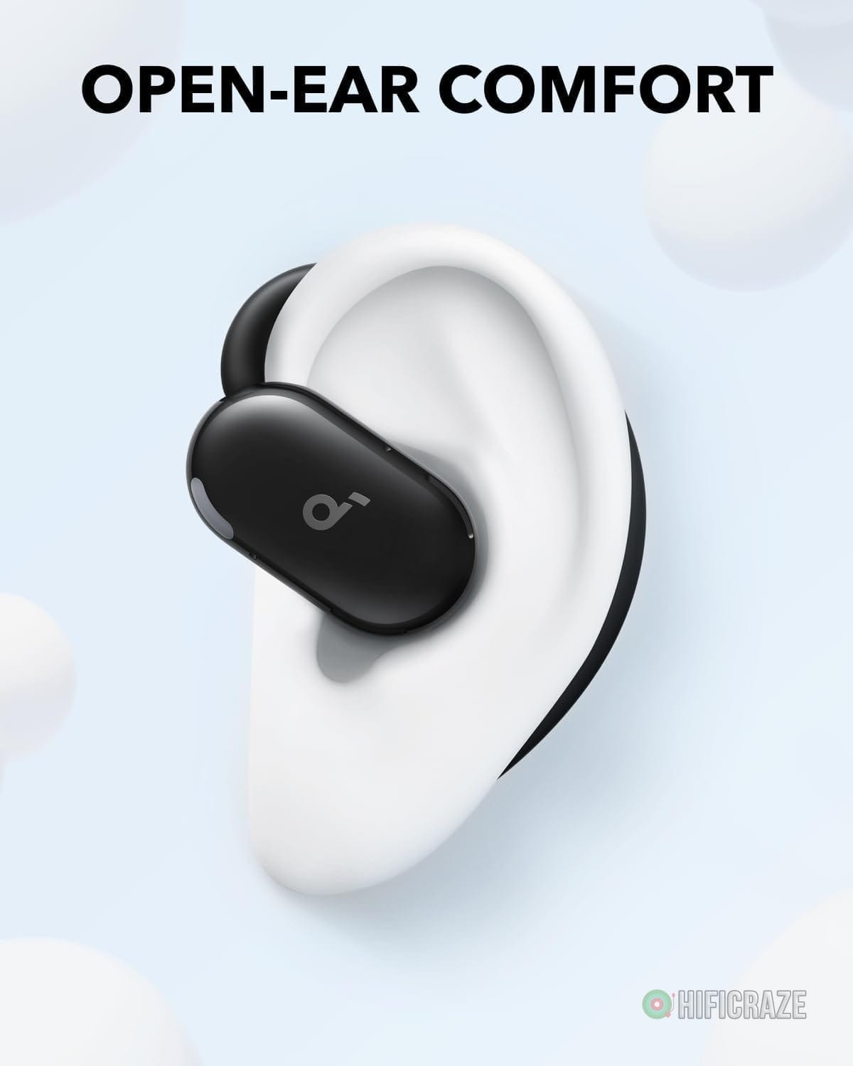 Soundcore V20i by Anker Open-Ear Headphones, Adjustable Ear Hooks, Ultra-Comfort, Snug Fit, Powerful Sound, Clear Calls, IP55, 36H Playtime, Bluetooth 5.4 Wireless Earbuds, Multipoint Connection - Image 2