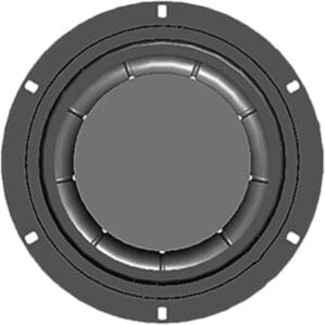 Subwoofer Diaphragm Loudspeaker Woofer Radiator Enhances Bass Experience Rubber and Iron Horn Accessory 6.5/8inch