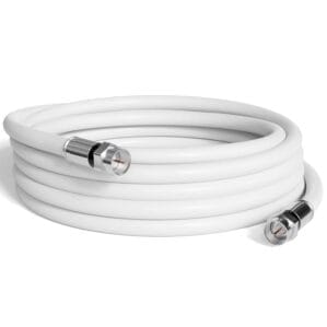 THE CIMPLE CO Coaxial Cable, 35 FT, RG6, Coax, TV Wire, Flexible, Indoor/Outdoor, Cable for High-Speed Internet, Dual Shielded, CATV, UV Resistant, CL2 Rated, 10 Meters, White