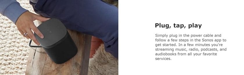 Sonos One SL (2019) - Black 12 Plug tap play