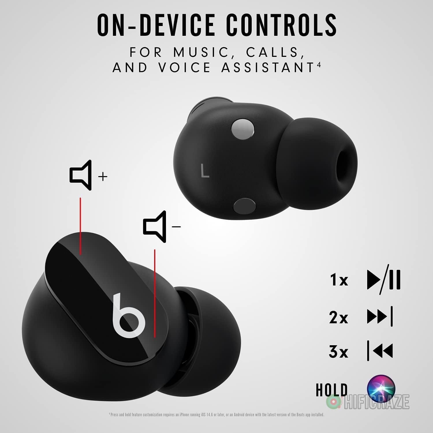 Beats Studio Buds - True Wireless Noise Cancelling Earbuds - Compatible with Apple & Android, Built-in Microphone, IPX4 Rating, Sweat Resistant Earphones, Class 1 Bluetooth Headphones - Black 4 Beats Studio Buds - True Wireless Noise Cancelling Earbuds - Compatible with Apple & Android, Built-in Microphone, IPX4 Rating, Sweat Resistant Earphones, Class 1 Bluetooth Headphones - Black - Image 4