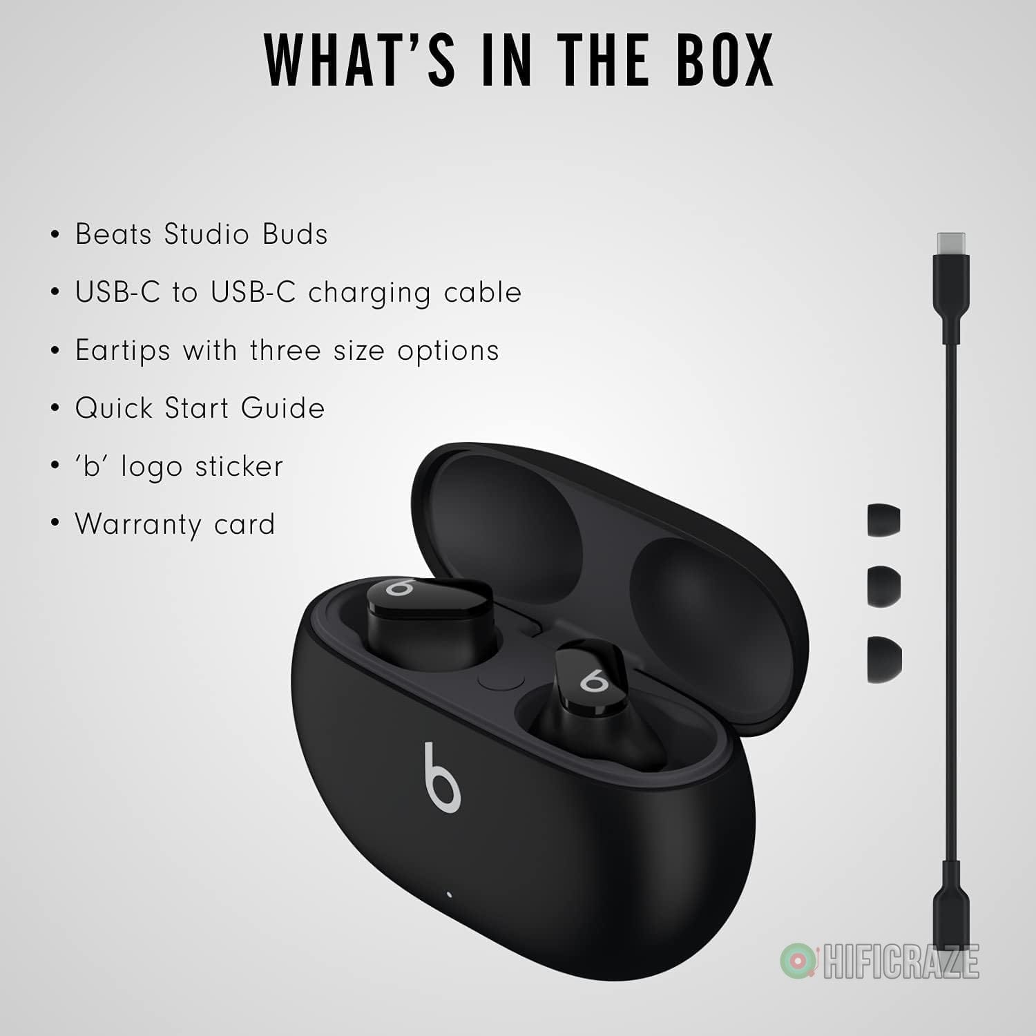 Beats Studio Buds - True Wireless Noise Cancelling Earbuds - Compatible with Apple & Android, Built-in Microphone, IPX4 Rating, Sweat Resistant Earphones, Class 1 Bluetooth Headphones - Black 6 Beats Studio Buds - True Wireless Noise Cancelling Earbuds - Compatible with Apple & Android, Built-in Microphone, IPX4 Rating, Sweat Resistant Earphones, Class 1 Bluetooth Headphones - Black - Image 6