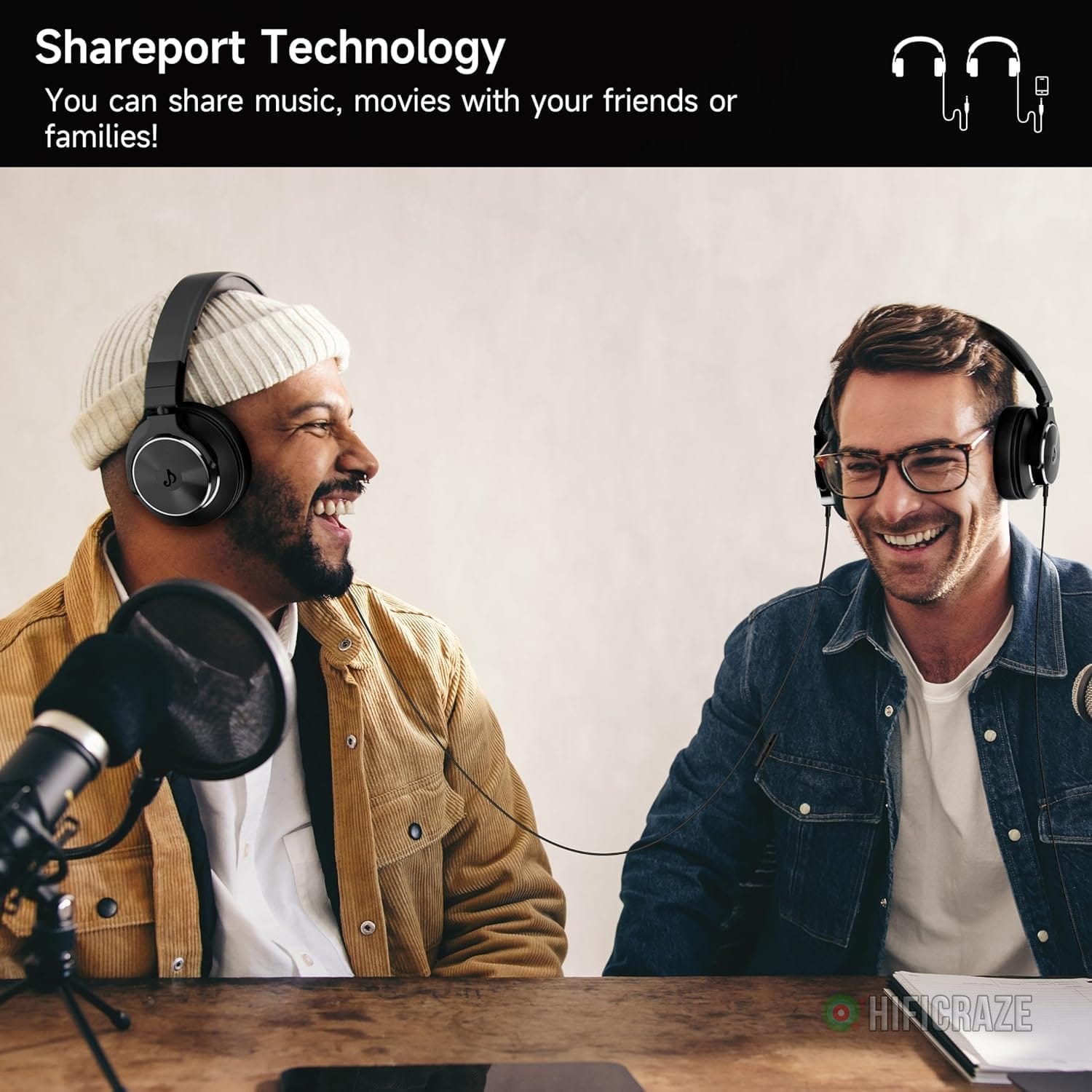 Wired Over Ear Headphones, Studio Monitor & Mixing DJ Headphones with 50mm Neodymium Drivers and 1/4 to 3.5mm Jack for Guitar AMP Podcast Piano Keyboard (Black) 4 Wired Over Ear Headphones, Studio Monitor & Mixing DJ Headphones with 50mm Neodymium Drivers and 1/4 to 3.5mm Jack for Guitar AMP Podcast Piano Keyboard (Black) - Image 4