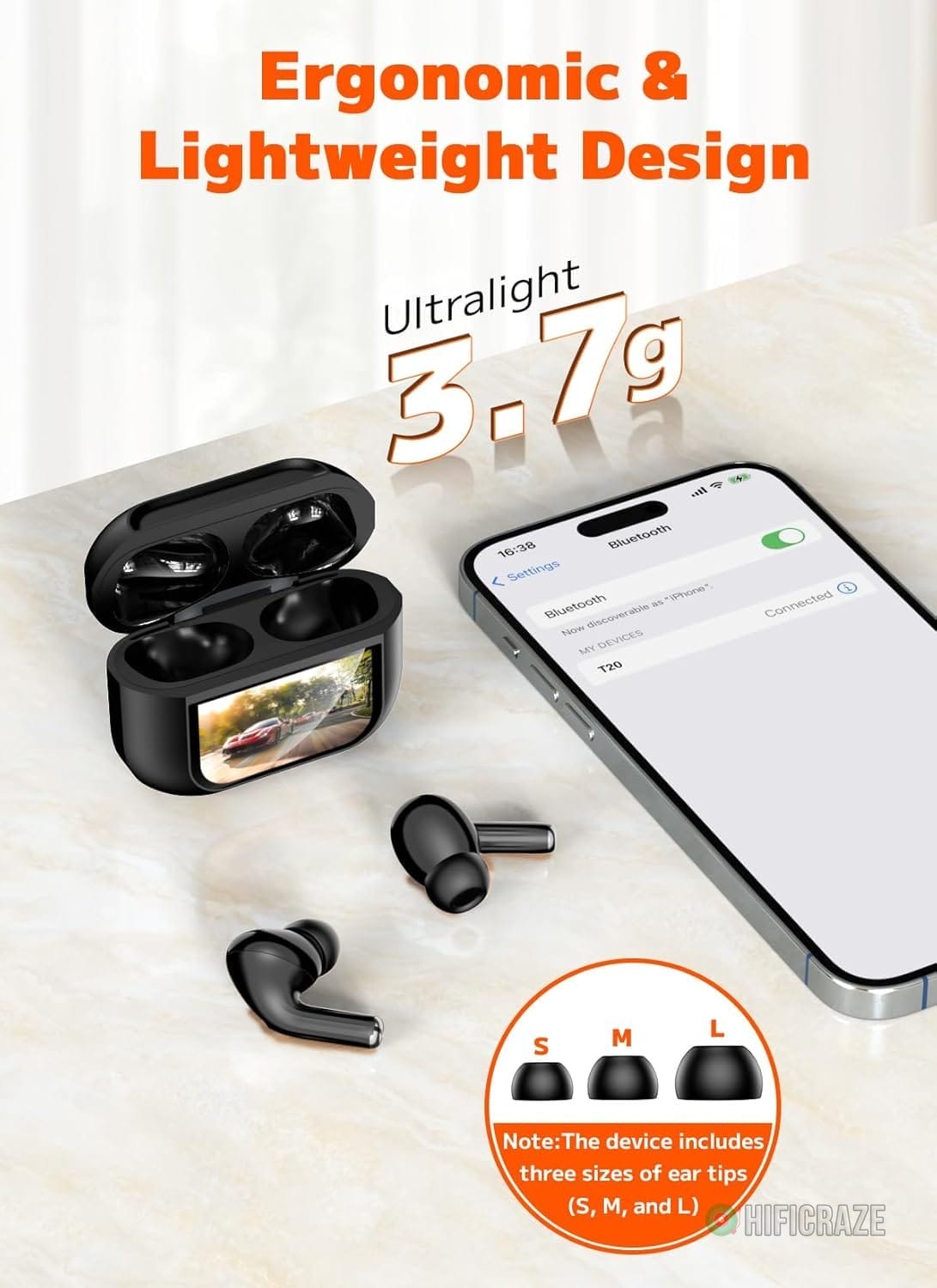 Wireless Earbuds, ANC/ENC Noise Cancelling Ear Buds with Smart Touchscreen Case, 48H Playtime for Sports & Working, Bass Stereo Sound, Bluetooth 5.4 Headphones for iPhone/Android 7 Wireless Earbuds, ANC/ENC Noise Cancelling Ear Buds with Smart Touchscreen Case, 48H Playtime for Sports & Working, Bass Stereo Sound, Bluetooth 5.4 Headphones for iPhone/Android - Image 7