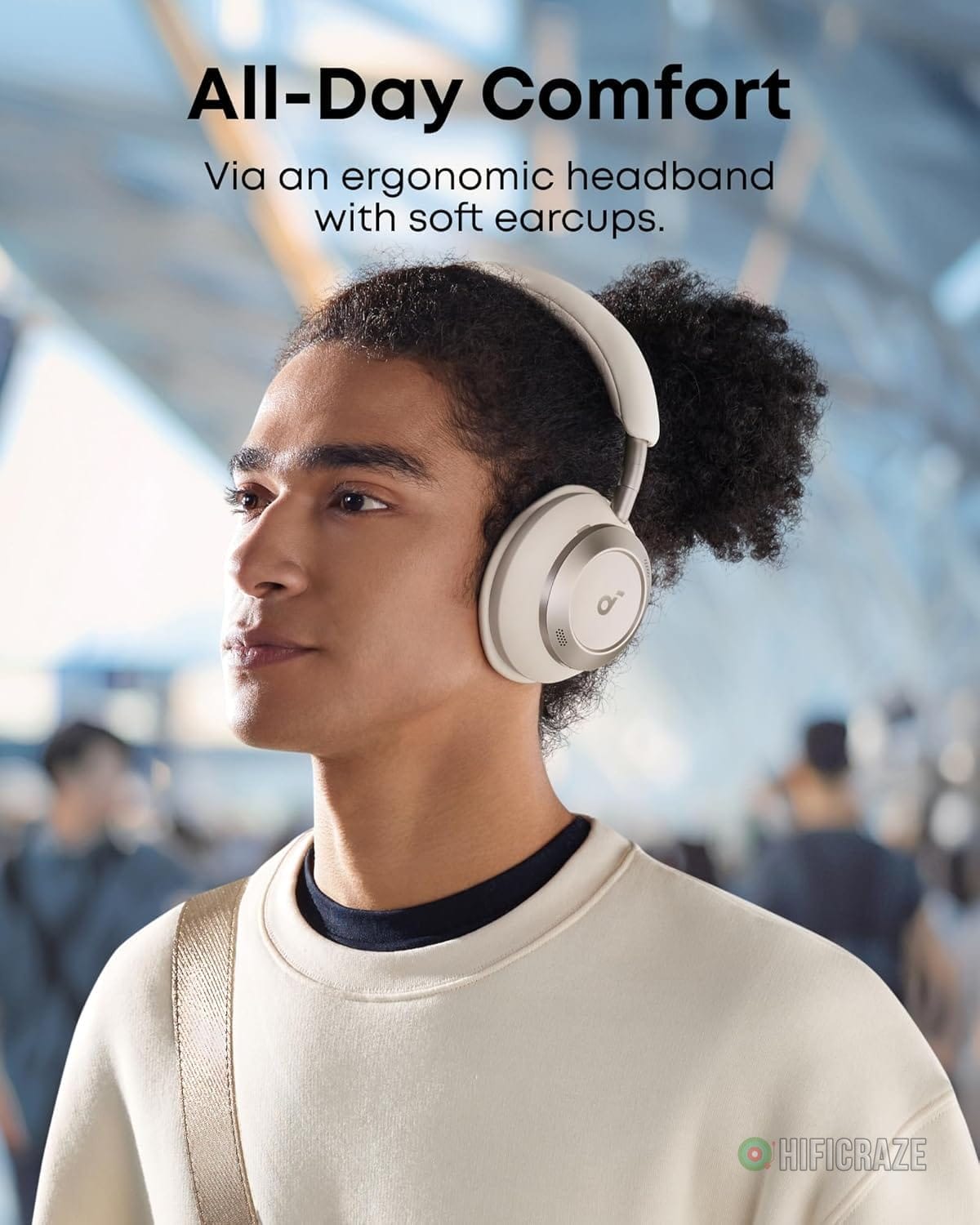 Soundcore Space One Pro, FlexiCurve Over-Ear Headphone, Adaptive Active Noise Cancelling Headphones Driven by 6 Mics, 60H Lossless Audio, Ultra-Fast Charging, Hi-Res Wireless, Comfortable Fit 6 Soundcore Space One Pro, FlexiCurve Over-Ear Headphone, Adaptive Active Noise Cancelling Headphones Driven by 6 Mics, 60H Lossless Audio, Ultra-Fast Charging, Hi-Res Wireless, Comfortable Fit - Image 6
