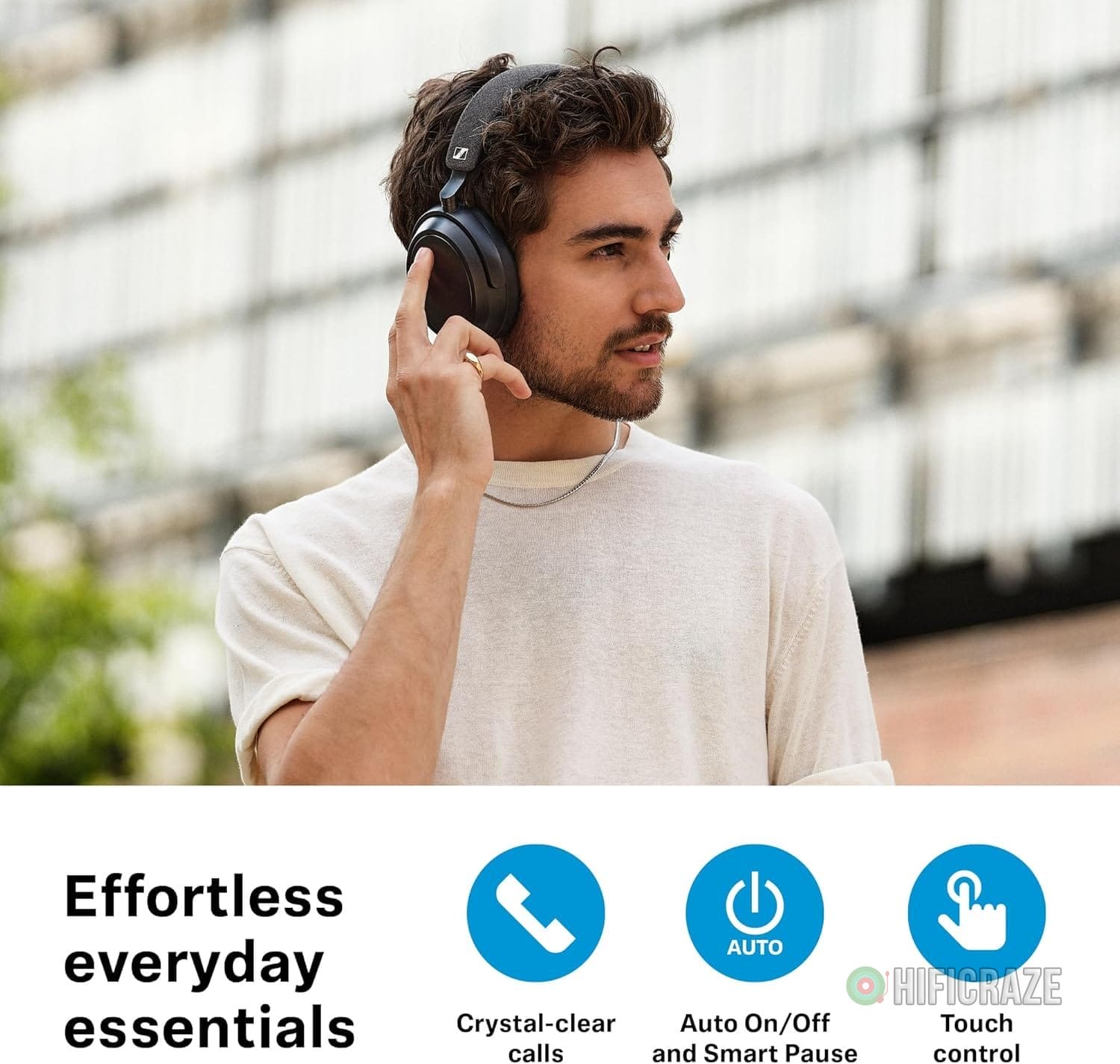 Sennheiser Consumer Audio Momentum 4 Wireless Headphones - Bluetooth Headset for Crystal-Clear Calls with Adaptive Noise Cancellation, 60h Battery Life, Lightweight Folding Design - Black/Copper 7 Sennheiser Consumer Audio Momentum 4 Wireless Headphones - Bluetooth Headset for Crystal-Clear Calls with Adaptive Noise Cancellation, 60h Battery Life, Lightweight Folding Design - Black/Copper - Image 7