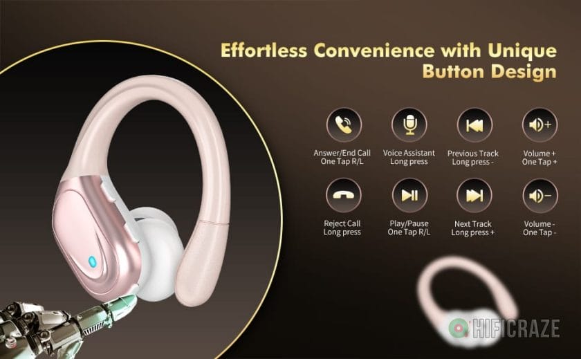 ear buds with unique button design