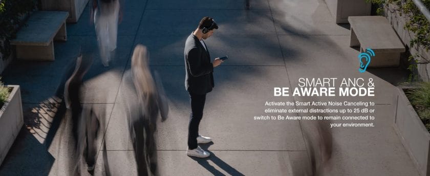 JLab JBuds Lux ANC Wireless Headphones, Cloud White, Hybrid Active Noise Cancelling, Customizable Sound, Spatial Audio Compatible, Premium Over-Ear Bluetooth Headset 10 Smart anc